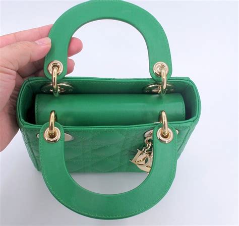 micro lady dior green|Lady Dior small size.